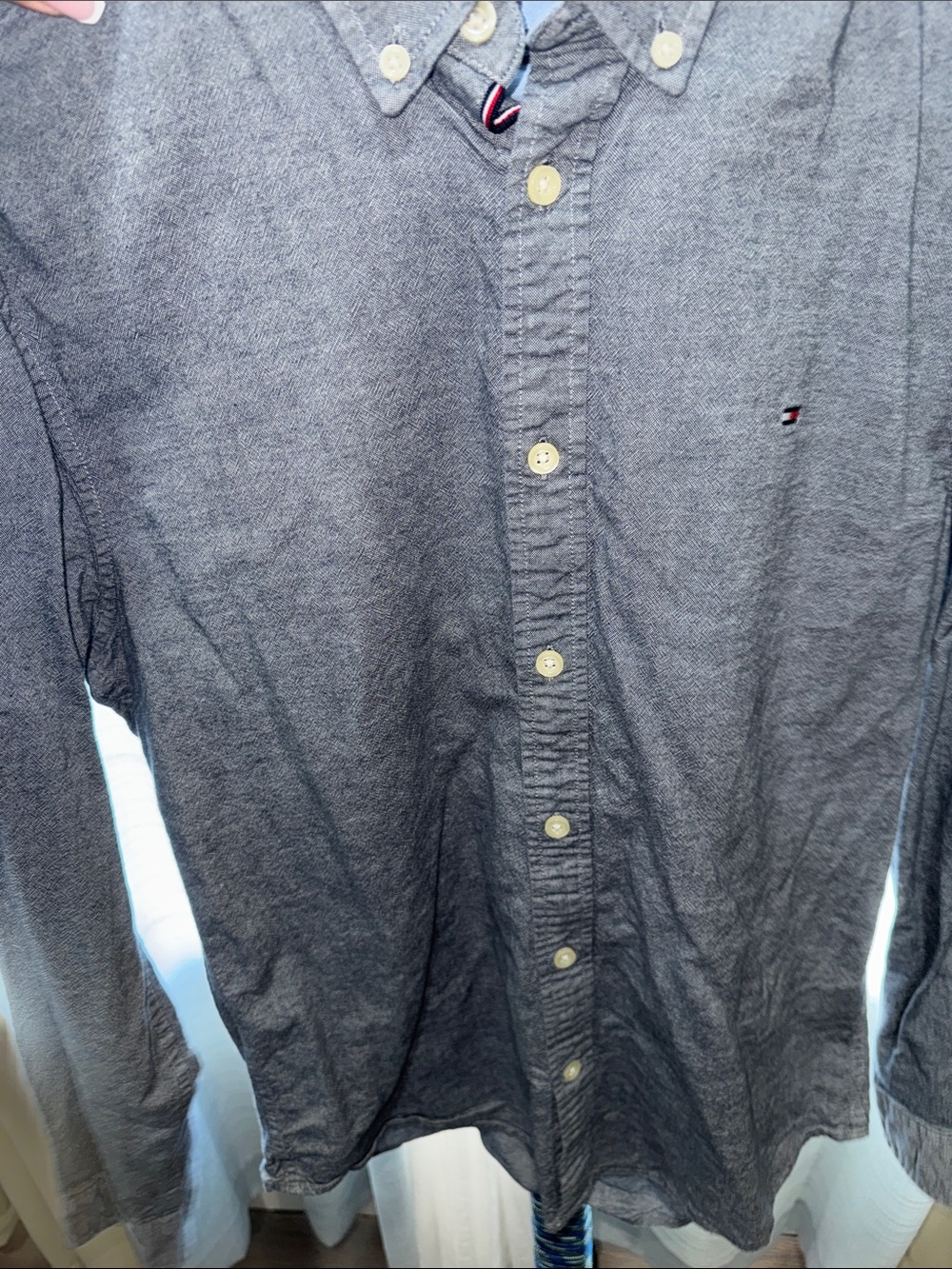 Tommy Hilfiger- Blue Button Down Shirt Size Medium 👔 - Picture 11 of 15